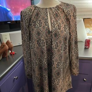 Patterned long shirt/dress